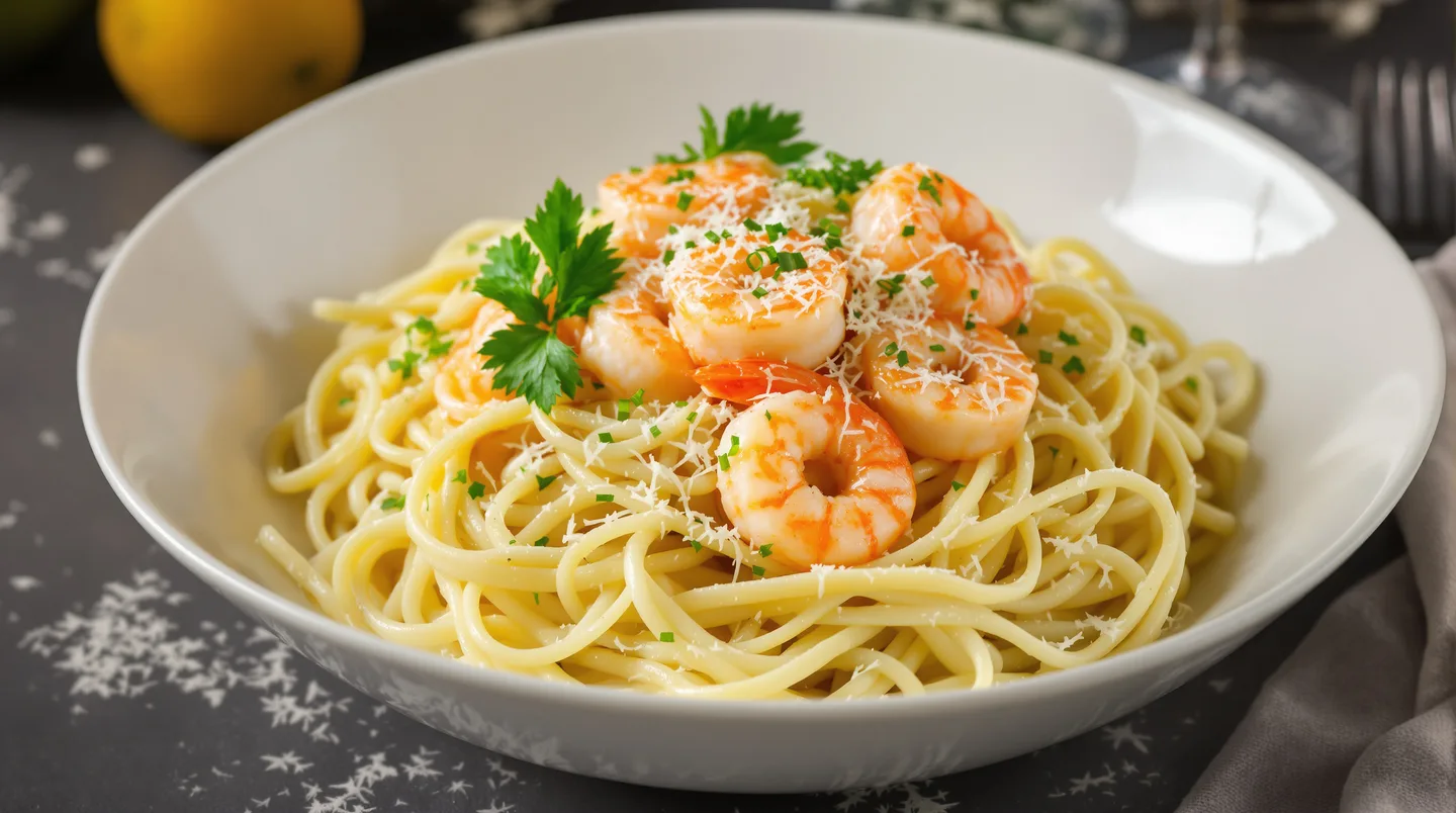 Cette sauce vin blanc citron révolutionne vos pâtes aux crevettes
